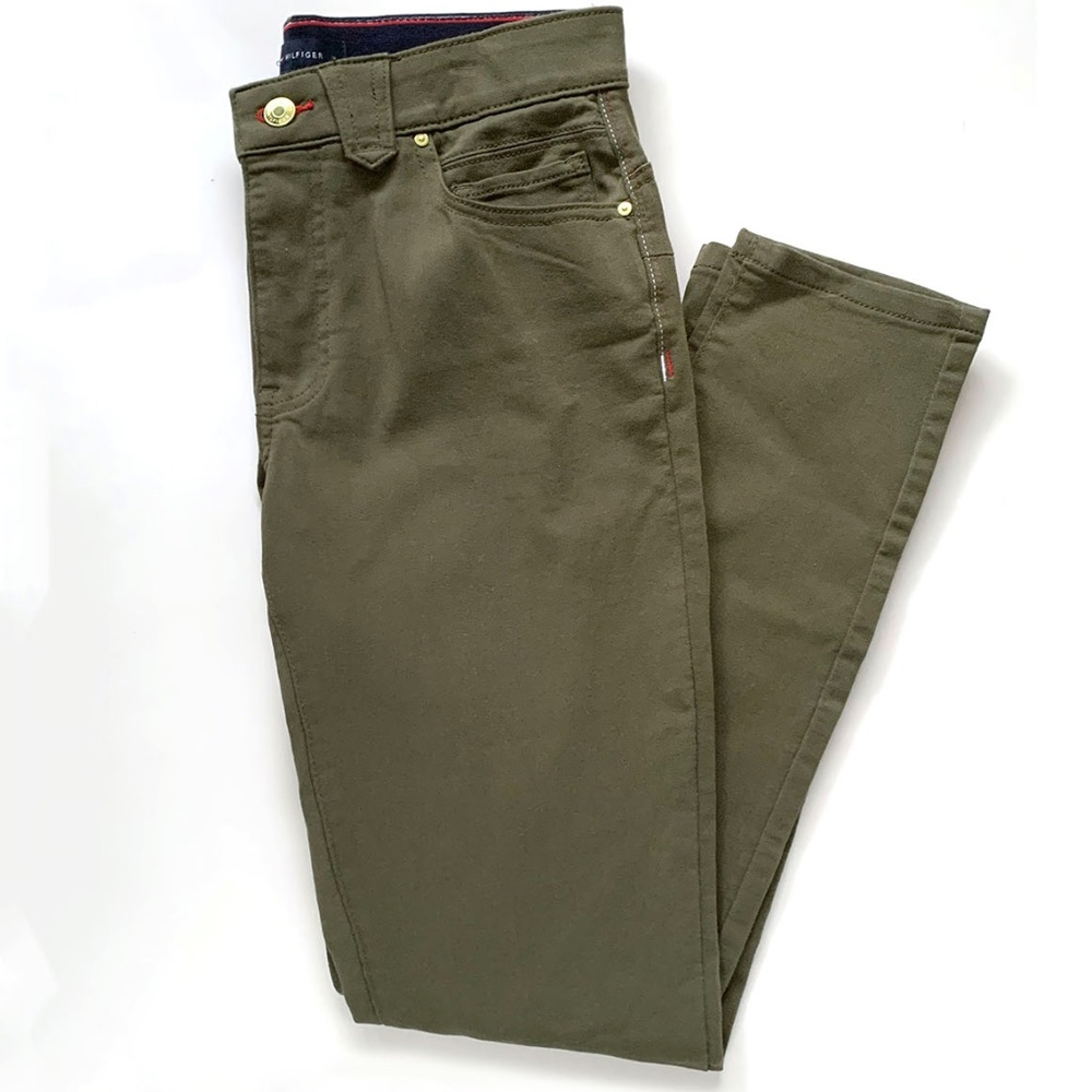 Tommy Hilfiger Women's TH Flex "Waverly" Sateen Skinny Pants Size: 4 - Picture 2 of 8